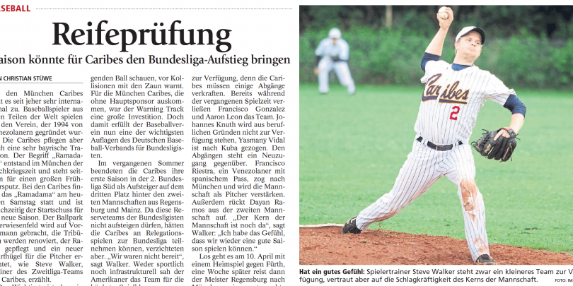 Münchner Merkur berichtet über die “Reifeprüfung” der Caribes Merkur_05_03_16